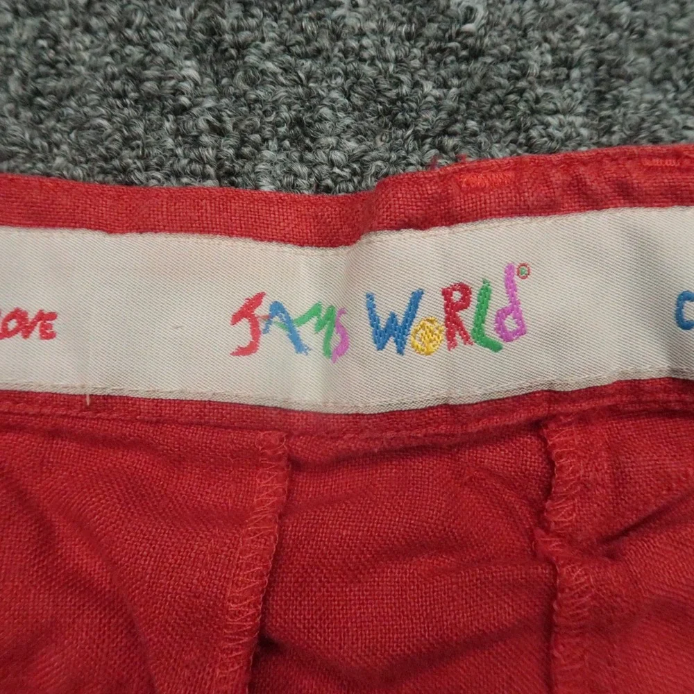 Jams World Shorts Mens 36 Paprika Red‎ 100% Linen Chino Lightweight